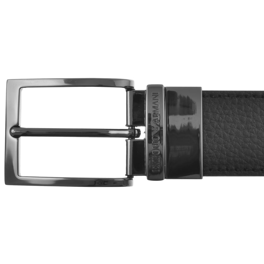 Emporio Armani Reversible Leather Belt Black